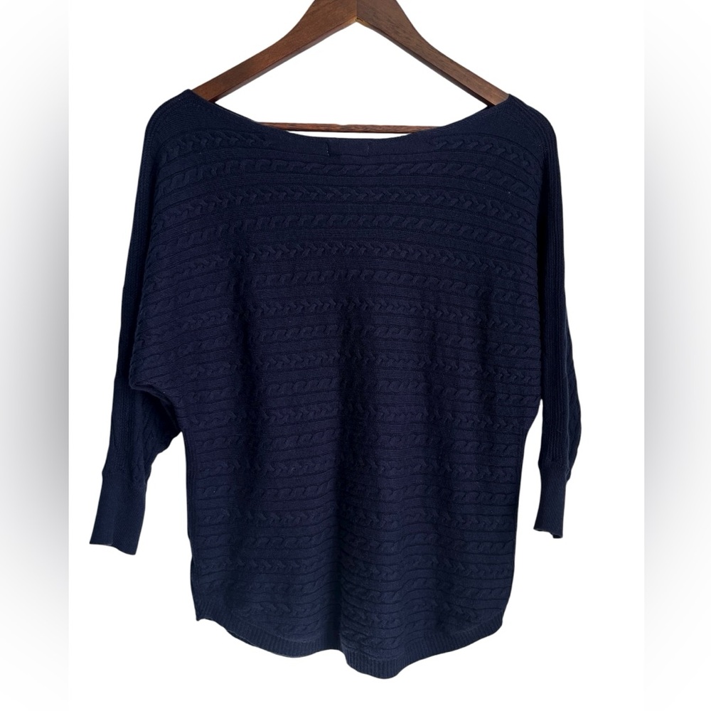 Market & Spruce Dark Knit Sweater Off Shoulder - S